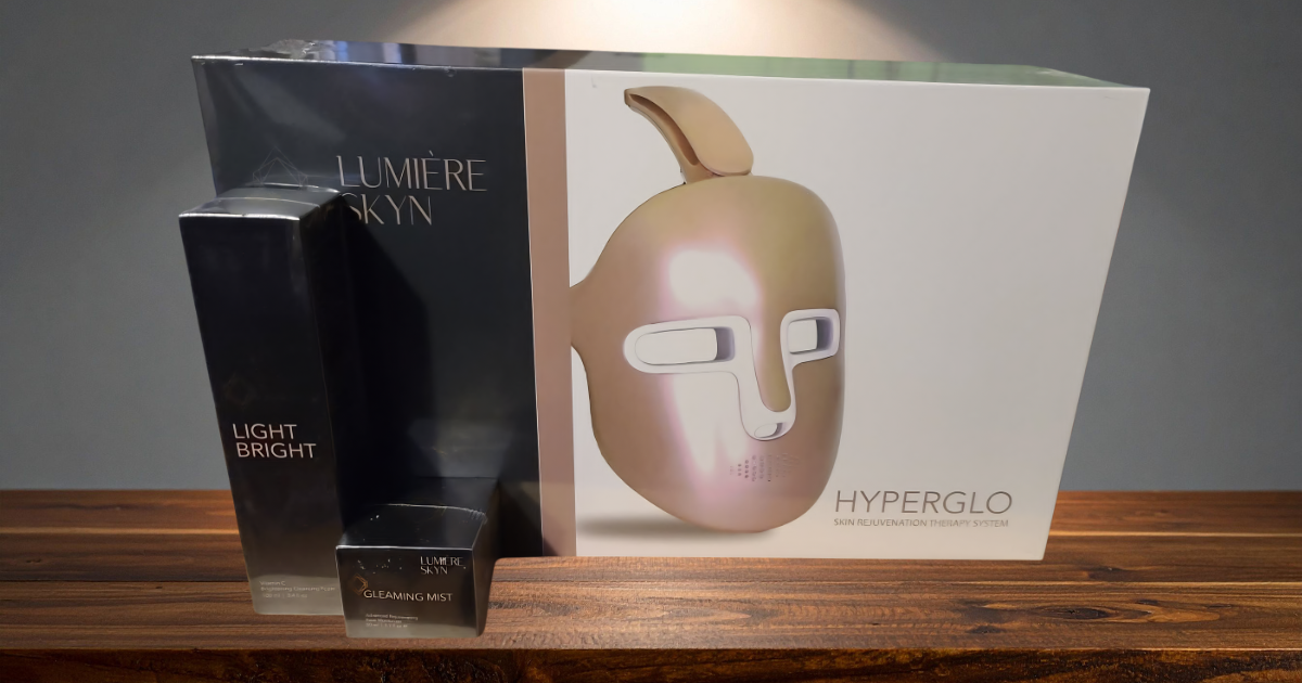 Hyperglo Skin Rejuvenation Therapy System with Lumiere Skyn Vitamin C Cleanser and Moisturizer